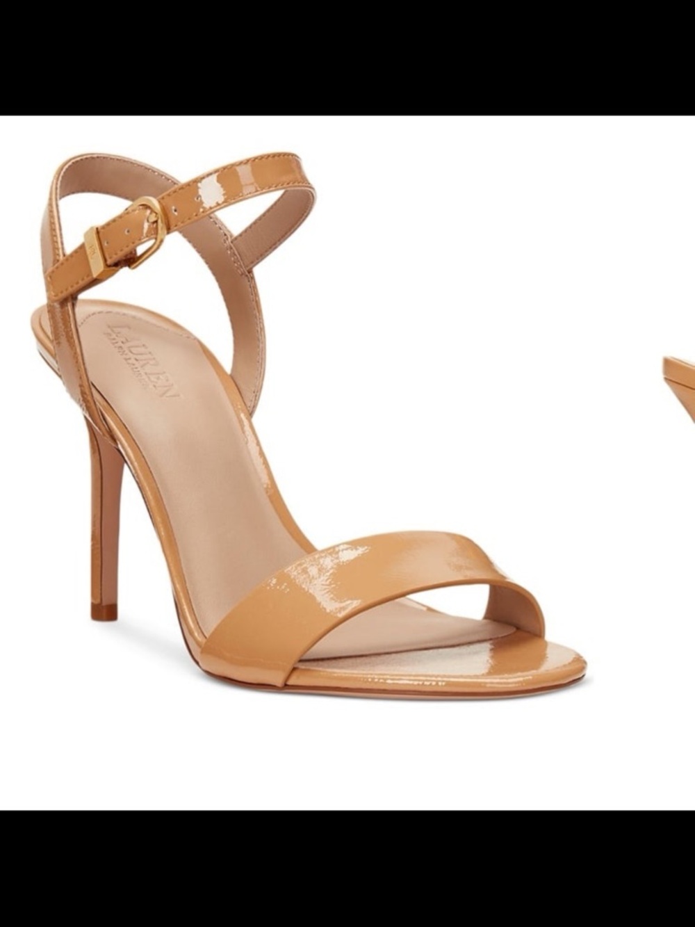 NWT Lauren Ralph Lauren women’s Gwen ankle strap dress sandals gold color size9